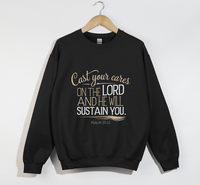 Load image into Gallery viewer, Cast Your Cares On The Lord And He will Sustain You - Sweatshirt
