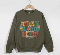 Load image into Gallery viewer, Trust In The Lord With All Your Heart - Christian Sweatshirt
