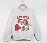 Load image into Gallery viewer, Say Jeez! - Funny Christmas Sweatshirt