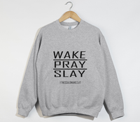Load image into Gallery viewer, Wake Pray Slay - Christian Sweatshirt
