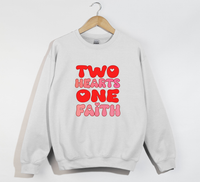 Load image into Gallery viewer, Two Hearts One Faith - Sweatshirt
