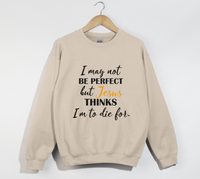 Load image into Gallery viewer, Jesus Thinks I&#39;m To Die For - Christian Sweatshirt
