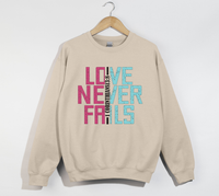 Load image into Gallery viewer, Love Never Fails - Christian Sweatshirt
