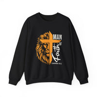 Load image into Gallery viewer, Man of Faith, Jesus Lion Cross Shirt, Christian Sweatshirt, Bible Verse Shirt, Unisex Gift