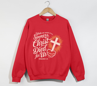 Load image into Gallery viewer, Christ Died For Us - Christian Sweatshirt