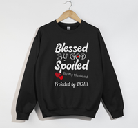 Load image into Gallery viewer, Blessed By God, Spoiled By My Husband - Wife Sweatshirt
