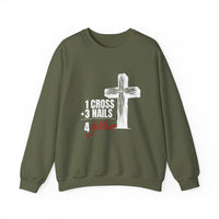 Load image into Gallery viewer, 1 Cross 3 Nails 4given Sweatshirt, Christian Faith Crewneck for Men &amp; Women
