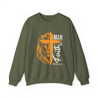 Load image into Gallery viewer, Man of Faith, Jesus Lion Cross Shirt, Christian Sweatshirt, Bible Verse Shirt, Unisex Gift