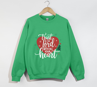 Load image into Gallery viewer, Trust In The Lord With All Your Heart - Christmas Sweatshirt
