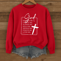 Load image into Gallery viewer, GOD Designed Me Created Me, Inspirational Religious Shirt, Christian Sweatshirt