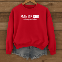 Load image into Gallery viewer, Man of God Loved By His Woman, Christian Sweatshirt, Men's Faith, Father's Day, Valentines Gift
