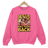 Load image into Gallery viewer, Jesus Has Your Back, Funny Christian Shirt, Faith Sweatshirt, Religious Gift Idea