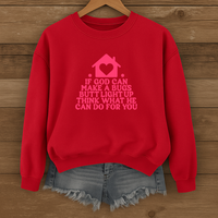 Load image into Gallery viewer, If God Can Make A Bug's Butt Light Up, Valentines Day Heart Gift, Jesus Quote, Funny Christian Sweatshirt