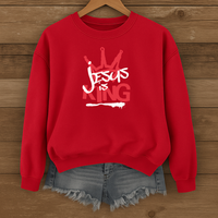 Load image into Gallery viewer, Jesus Is King, Jesus Crown Shirt, Christian Graffiti Sweatshirt, Christian Gift Ideas