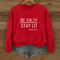 Load image into Gallery viewer, Be Salty Stay Lit - Cozy Unisex Christian Sweatshirt