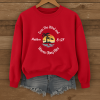 Load image into Gallery viewer, Even the Wind and Waves Obey Him, Matthew 8:27, Christian Sweatshirt, Jesus Faith Beach Unisex Shirt