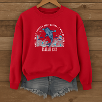 Load image into Gallery viewer, Isaiah 43:2, When You Go Through Deep Waters, Faith Sweatshirt, Bible Verse Shirt, Whale Shirt