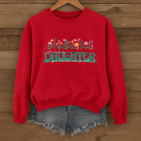 Load image into Gallery viewer, Take Heart My Daughter - Floral Christian Sweatshirt from Parents or Grandparents