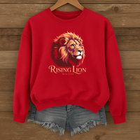 Load image into Gallery viewer, Rising Lion Sweatshirt, Numbers 23:24, Bible Verse Christian Shirt, Unisex Faith Pullover