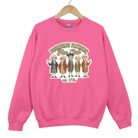 Load image into Gallery viewer, Founding Fathers Fan Club Sweatshirt, Patriotic 1776 Vintage Style Crewneck, American History Gift, USA Patriotic Pullover