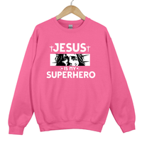 Load image into Gallery viewer, Jesus Is My Superhero, Faith Easter Sweatshirt, Cross Shirt, Resurrection Christian Faith
