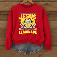 Load image into Gallery viewer, Life Gave Me Lemons, Jesus Makes Lemonade, Funny Christian Humor Sweatshirt, Faith Shirt