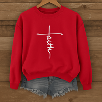 Load image into Gallery viewer, Cross Faith Design - Women's Sweatshirt