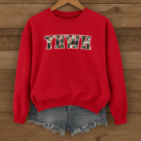 Load image into Gallery viewer, YHWH Camo Sweatshirt, Every Breath Speaks His Name Shirt, Preppy Christian Faith, YHWH Lungs, Faith Church Sweatshirt
