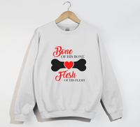 Load image into Gallery viewer, Bone Of His Bone, Flesh Of His Flesh – Christian Sweatshirt
