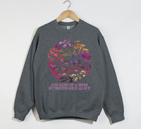 Load image into Gallery viewer, Grateful, Thankful, Blessed And Kind Of A Mess - Christian Sweatshirt
