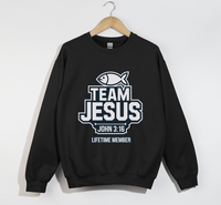 Load image into Gallery viewer, Team Jesus, Lifetime Member - Christian Sweatshirt
