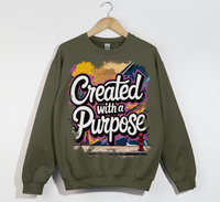Load image into Gallery viewer, Created With A Purpose - Christian Sweatshirt