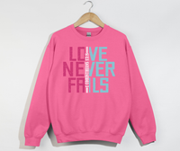 Load image into Gallery viewer, Love Never Fails - Christian Sweatshirt

