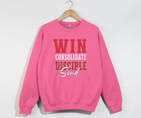 Load image into Gallery viewer, Win Consolidate Disciple Send - Christian Sweatshirt

