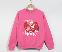 Load image into Gallery viewer, Trust In The Lord With All Your Heart - Christmas Sweatshirt
