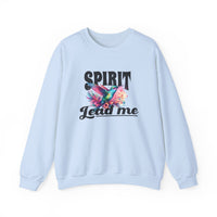 Load image into Gallery viewer, Spirit Lead Me, Christian Sweatshirt, Faith Shirt, Floral Unisex Hummingbird,  Prayer Shirt