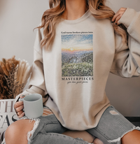 Load image into Gallery viewer, God Turns Broken Pieces Into Masterpieces - Sweatshirt
