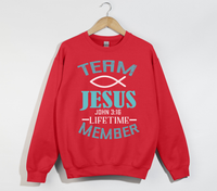 Load image into Gallery viewer, Team Jesus, Lifetime Member - Christian Sweatshirt