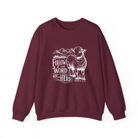 Load image into Gallery viewer, Follow the Word Not the Herd Sweatshirt, Isaiah 8:11-13, Christian Unisex Shirt, Faith Pullover
