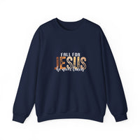 Load image into Gallery viewer, Fall for Jesus Sweatshirt, He Never Leaves, Christian Unisex Faith Pullover
