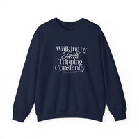 Load image into Gallery viewer, Walking by Faith Tripping Constantly, Funny Christian Sweatshirt, Gift for Christian, Religious Sweater
