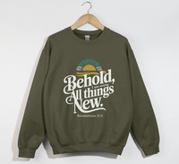 Load image into Gallery viewer, Behold, I Am Making All Things New - Christian Sweatshirt
