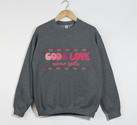 Load image into Gallery viewer, God&#39;s Love Never Fails - Christian Sweatshirt
