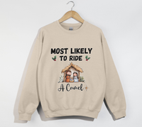 Load image into Gallery viewer, Most Likely To Ride A Camel - Christmas Holiday Sweatshirt

