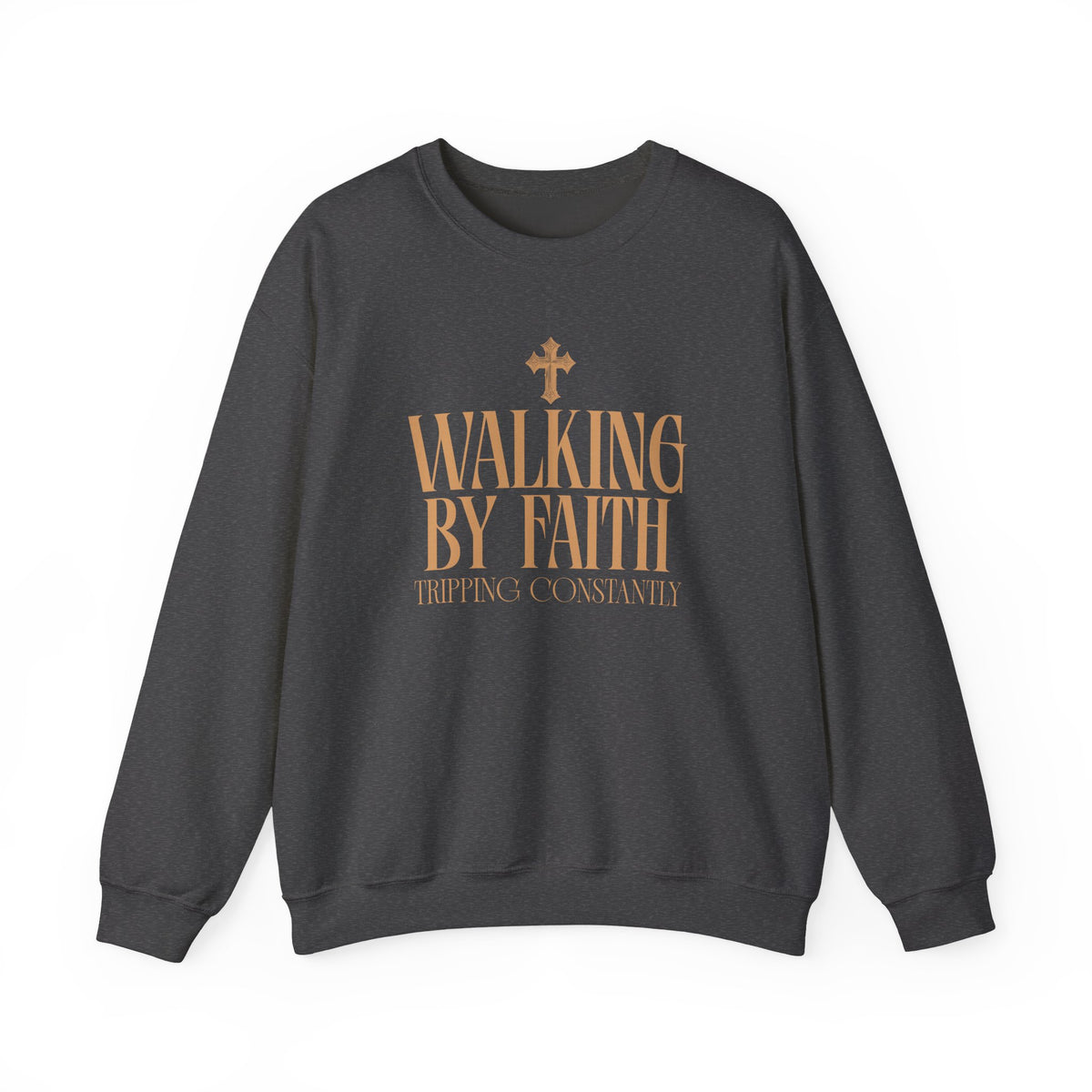 Walking by Faith Tripping Constantly, Funny Christian Sweatshirt, Gift for Christian, Religious Sweater