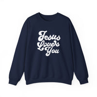 Load image into Gallery viewer, Jesus Loves You, Christian Sweatshirt, Minimalist Christian Gift, Jesus Lover Shirt