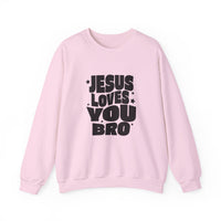 Load image into Gallery viewer, Jesus Loves You Bro, Christian Sweatshirt, Funny Christian Gift, Faith Shirt, Men's Shirt