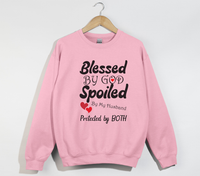 Load image into Gallery viewer, Blessed By God, Spoiled By My Husband - Wife Sweatshirt
