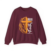 Load image into Gallery viewer, Man of Faith, Jesus Lion Cross Shirt, Christian Sweatshirt, Bible Verse Shirt, Unisex Gift
