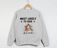 Load image into Gallery viewer, Most Likely To Ride A Camel - Christmas Holiday Sweatshirt

